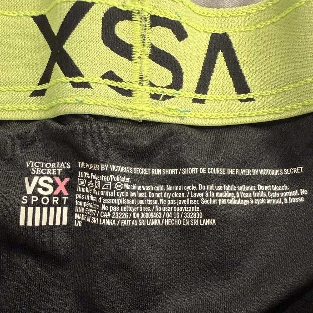 Victoria's Secret VSX Sport Shorts Womens Large Blue Neon Running‎ Athletic